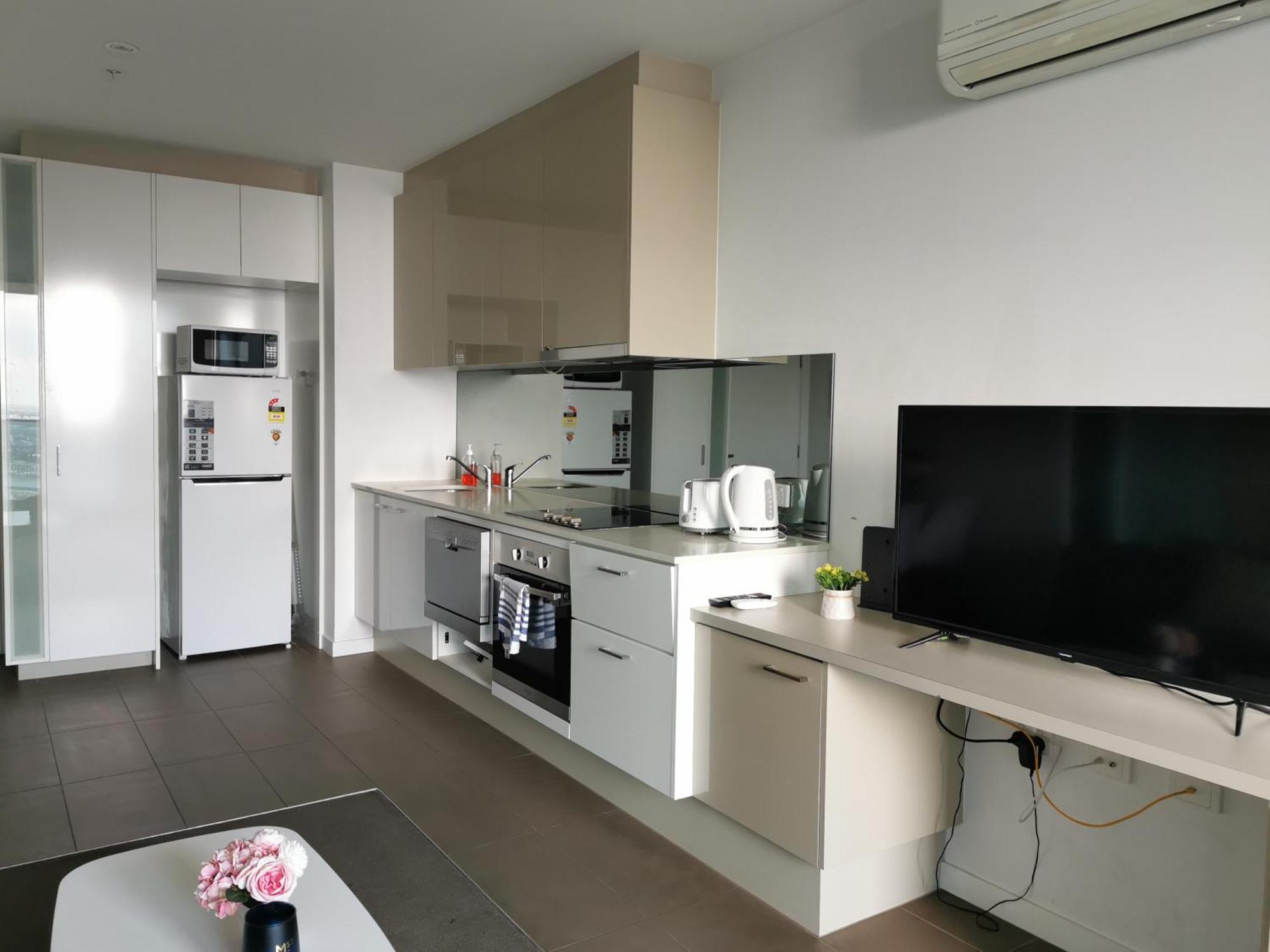Hudson Sea View Apartments Southern Cross Station Cbd Melbourne Værelse billede